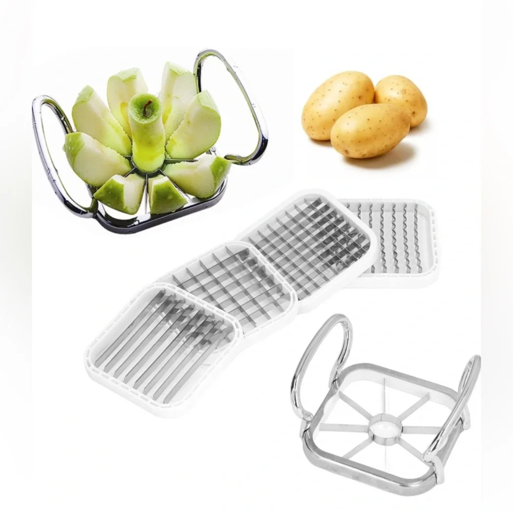 5 in 1 s Slicer and Cutter Stainless Steel Fruit & Vegetable